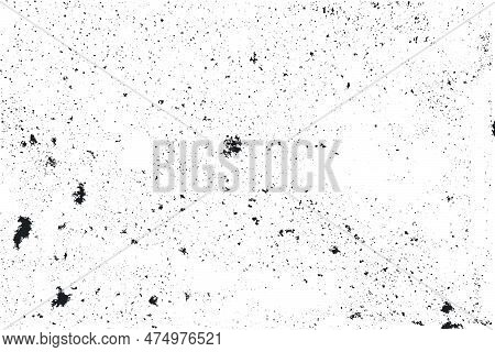 Concrete And Grain Surface Texture Vector With Black And White Colors. Grimy Wall Texture Vector Wit