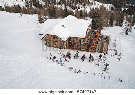 Ski Bar In The Alps