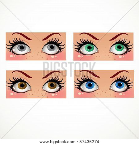 Color women look smb in the face