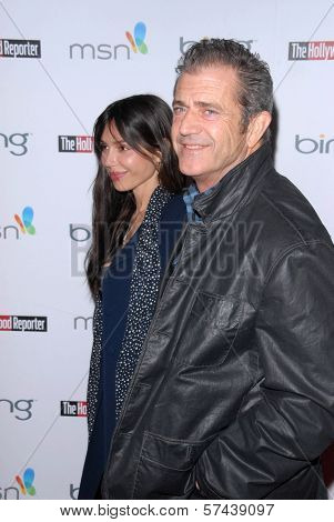 Oksana Grigorieva and Mel Gibson at the Hollywood Reporter's Nominee's Night at the Mayor's Residence, presented by Bing and MSN, Private Location, Los Angeles, CA. 03-04-10