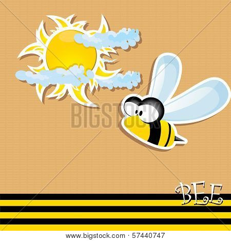 vector bee icon. vector illustration.