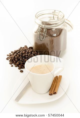 Coffee Portrait On White