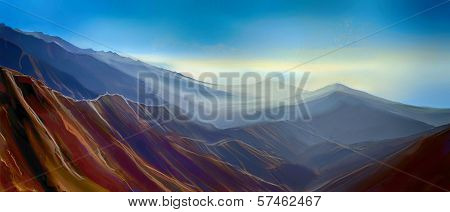 Mountains.