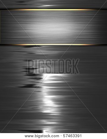 Beautiful metal background with a metal name plate for writing.