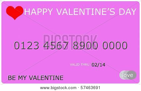 Happy Valentine's Day Credit Card