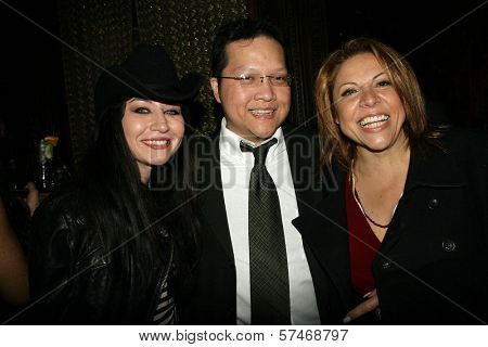 Elissa Dowling, Edwin Santos and Sophia Santi at the Playback Wrap Party, House of Blues, West Hollywood, CA. 04-04-10