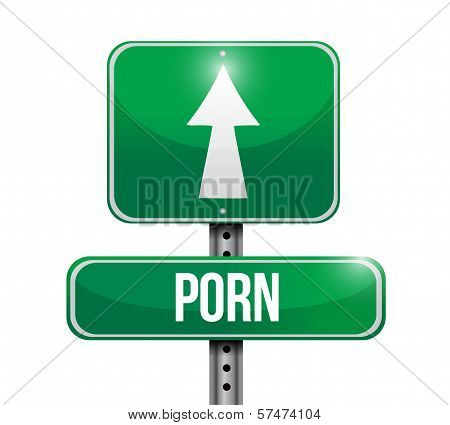Porn Road Sign Illustration Design