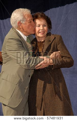 Jack Larson and Leslie Caron at the star ceremoney for Leslie Caron into the Hollywood Walk of Fame, Hollywood, CA. 12-08-09