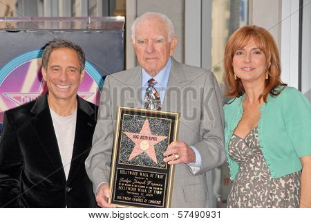 Harvey Levin, Judge Joseph A. Wapner and Judge Marilyn Milian  at the induction ceremony of Judge Joseph A.Wapner into the Hollywood Walk of Fame, Hollywood, CA. 11-12-09
