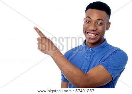 Smiling Guy Pointing Away
