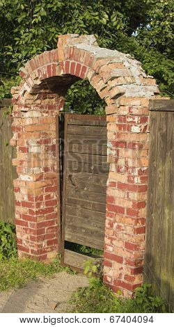 the old brick door arch