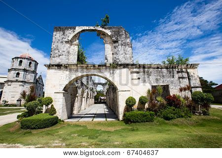 Old Baroque Church In The Oslob, Philippines.