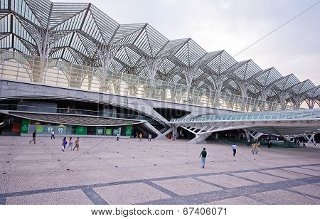 The Railroad Station In Lisbon, Portugal.