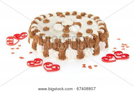 Delightful gateau and hearts from a tape