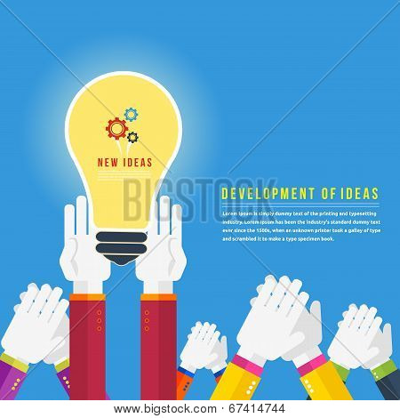 Hands With Lightbulb Idea