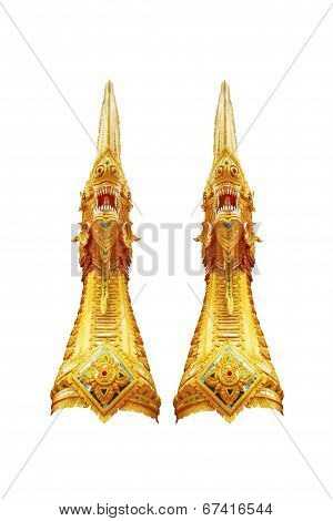 Two Nagas Isolated On White Background
