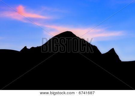 Silhouette Berggipfel