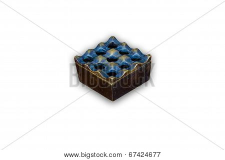 Antique Copper Ashtray isolated on white