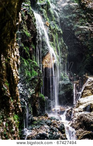 Beautiful Waterfall In Austrian Alps