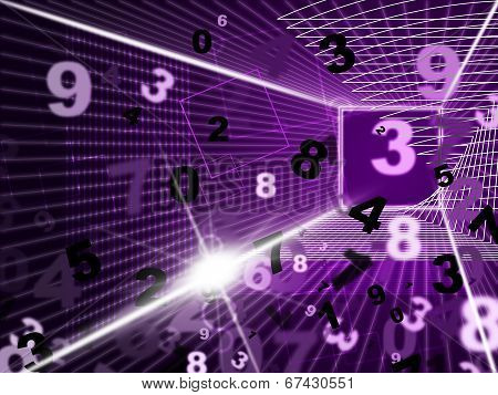 Mathematics Numbers Shows High Tec And Digits