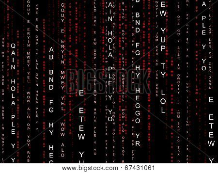 Matrix Background Represents Hi Tech And Backdrop