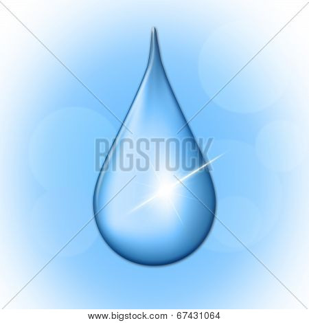 Rain Drop Shows Liquid Wet And Water