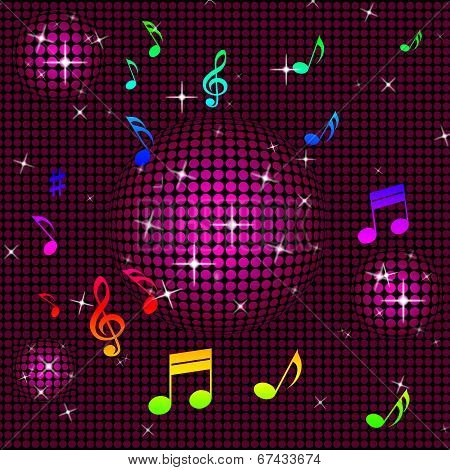 Background Pink Shows Hi Tech And Clef