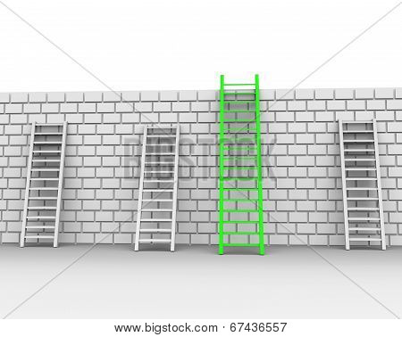 Brick Wall Represents Chalenges Ahead And Brickwall