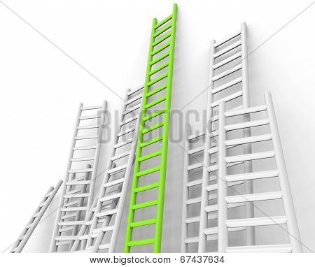 Ladders Obstacle Indicates Overcome Obstacles And Challenge