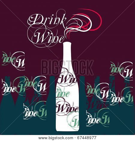 vector wine bottles silhouettes
