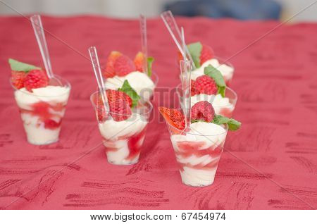 English Desser..creamy Vanilla Mascarpone Cream With Fruit
