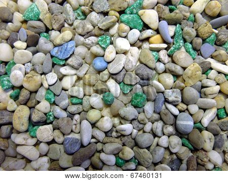 Colored stones.