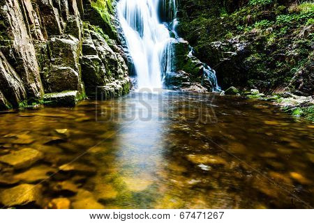 Poland. The Karkonosze National Park (biosphere Reserve) - Kamienczyk Waterfall