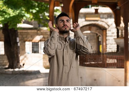 Muslim Praying In Mosque