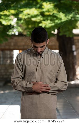 Muslim Praying In Mosque
