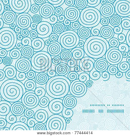 Vector abstract swirls frame corner pattern background
