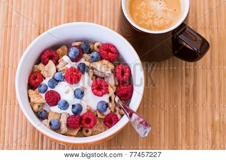 Healthy Breakfast -muesli And Coffee
