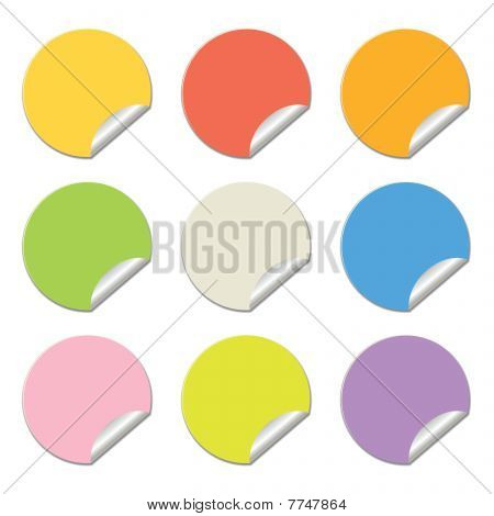 Ronde gekleurde Stickers