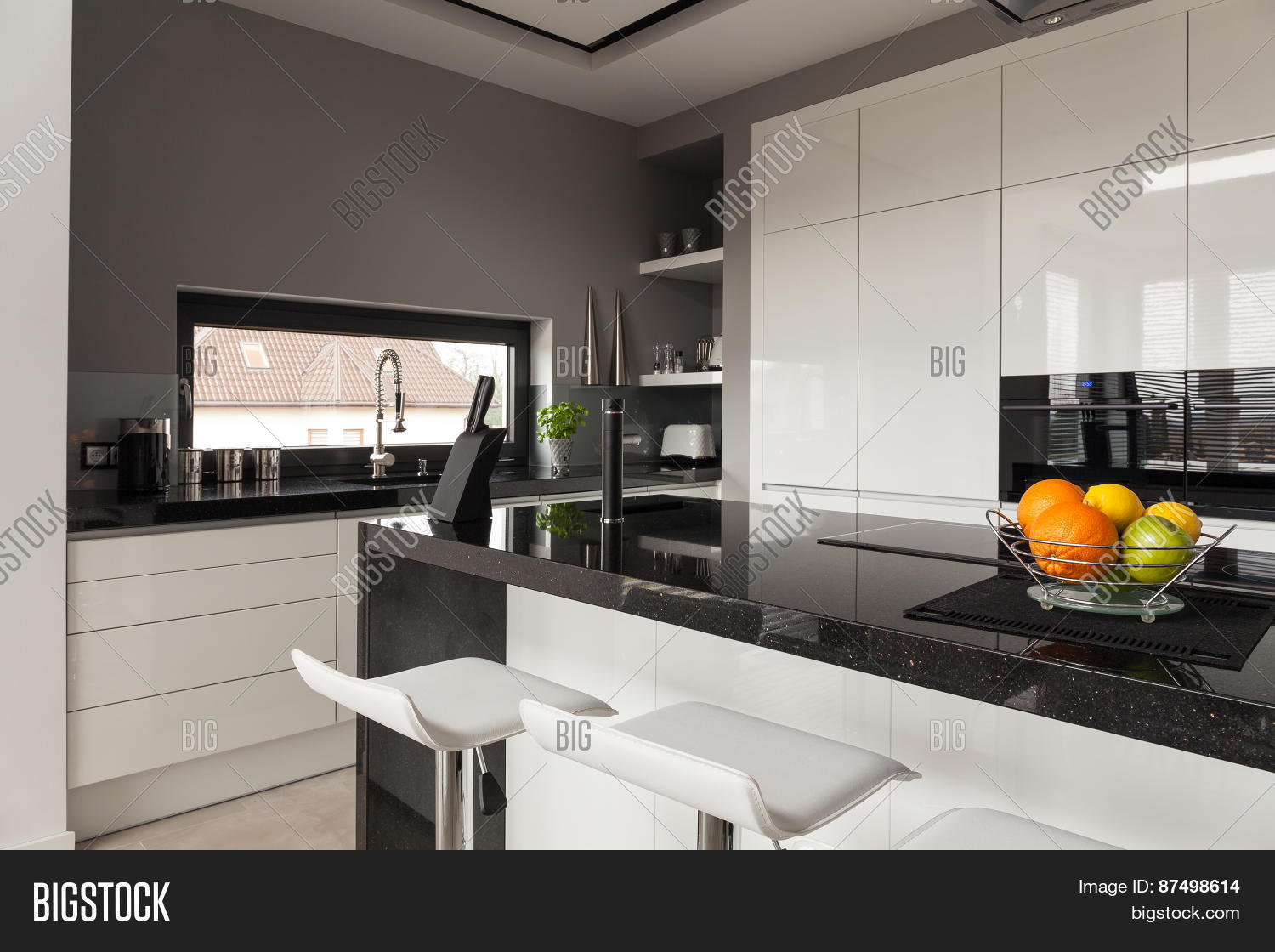 Black White Kitchen Image & Photo (Free Trial) | Bigstock