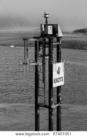 Speed limit sign for boats