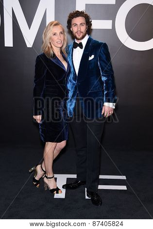 LOS ANGELES - FEB 20:  Aaron Taylor-Johnson & Sam Taylor-Johnson arrives to the Tom Ford Autumn/Winter 2015 Womenswear Collection Presentation  on February 20, 2015 in Hollywood, CA                