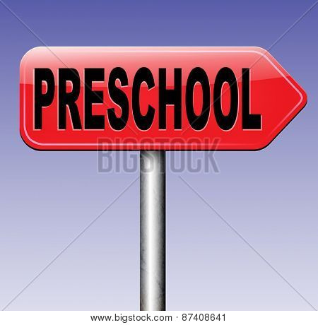 preschool education kindergarten nursery school or playgroup 