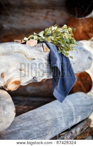 Sauna Accessories: towel, soap and vihta