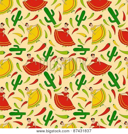Mexican Woman Pattern
