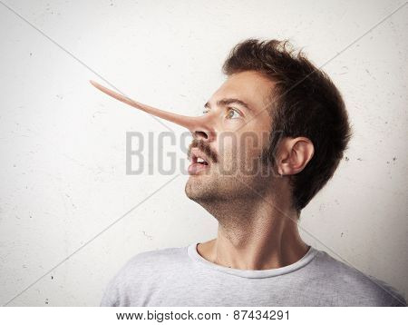 Portrait Of A Man With Long Nose