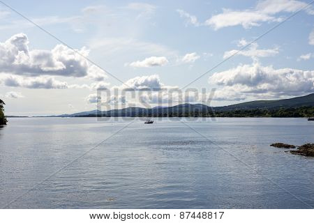 Single Boat In A Quiet Bay