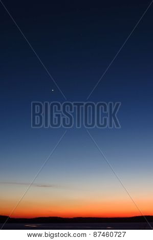 night sky after a sunset