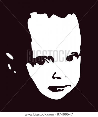 Baby face. Vector illustration.