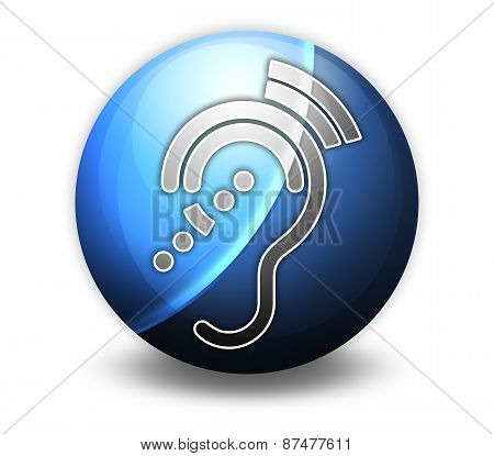 Icon, Button, Pictogram Hearing Impairrment