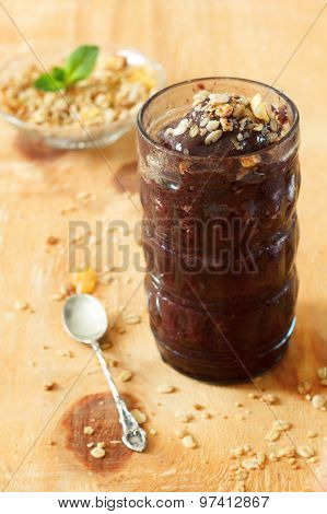 Acai Frozen Pulp Juice In Glass
